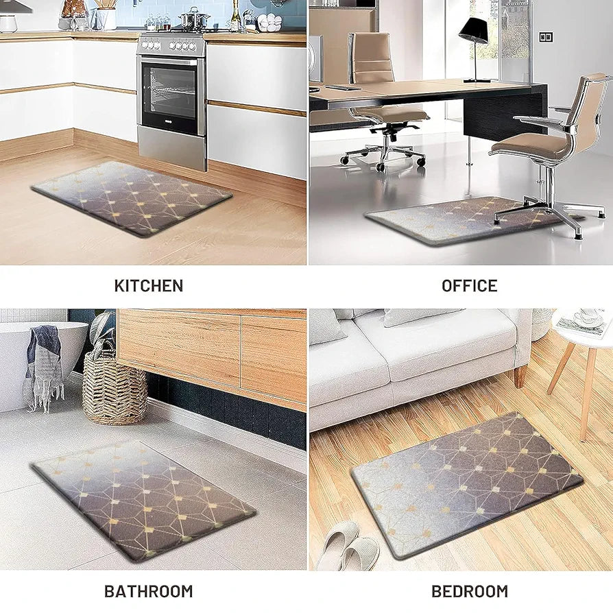 Luxe Home Columbo Anti-Fatigue  Mat for Home and Office  – Cushioned Support, Stylish and Durable, Easy to Clean, Non-Slip Bottom – Ideal for Kitchen, Desk, Laundry, Garage
